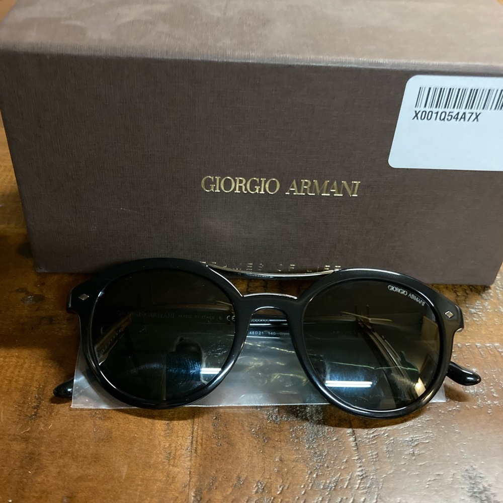 GIORGIO ARMANI Black Round Sunglasses AR8007 - 501731 *NEW* 48mm